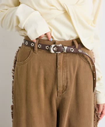 w closet(ダブルクローゼット) 【25AW】フラワーモチーフベルト