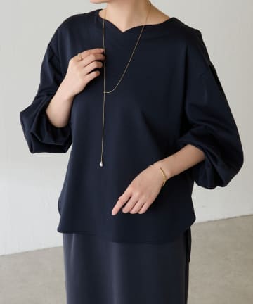 COLLAGE GALLARDAGALANTE(コラージュ ガリャルダガランテ) 【腕周りのラインカバー】ランタンスリーブプルオーバー