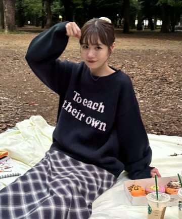 DISCOAT(ディスコート) 【umm.】ロゴニットプルオーバー