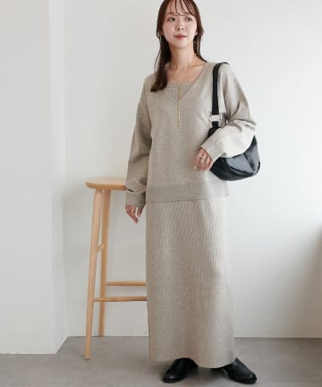 【着回しアイテム/低身長・高身長サイズあり!】セットニットワンピース《WEB限定カラーあり》