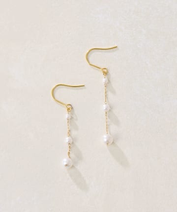 ear PAPILLONNER(イア パピヨネ) 《金属アレルギー対応/ステンレス》細チェーン×パールピアス