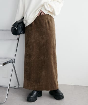 DISCOAT(ディスコート) 【サイズ展開あり/オフィスコーデにも〇】キレイメコーデュロイスカート