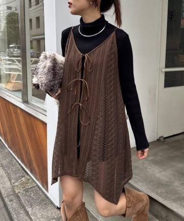 CIAOPANIC TYPY(チャオパニックティピー) 2WAYイレギュラーヘムレースアソートキャミチュニック