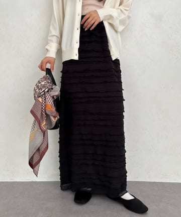 LOCUST(ローカスト) 【大人フリルで着映える】フリルナロースカート