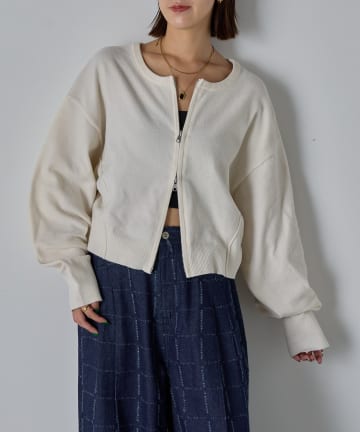 -goocy-(グーシー) モールWジップカーディガン