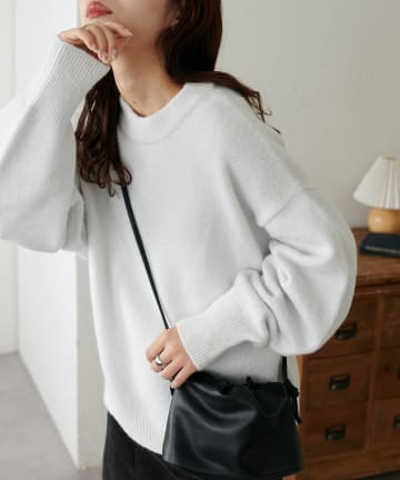 DISCOAT(ディスコート) 【柔らかニット/着映えアイテム/7色展開】モヘヤタッチラメニット《WEB限定》