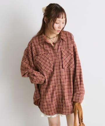 BIGポケットチェックシャツ