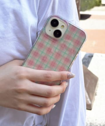 Lattice(ラティス) シアーチェックスマホケース(iPhone13/14)