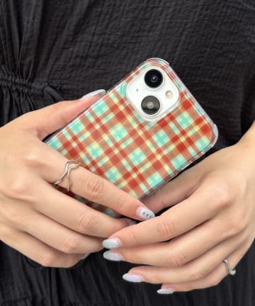 Lattice(ラティス) シアーチェックスマホケース(iPhone15)