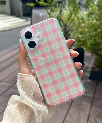 Lattice(ラティス) シアーチェックスマホケース(iPhone16)