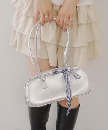 NICE CLAUP / OLIVE des OLIVE OUTLET(ナイスクラップ  / オリーブ デ オリーブ アウトレット) 【RMAF】リボン付ボストン