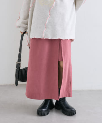 OUTLET(アウトレット) 【w closet】スリットロングスカート