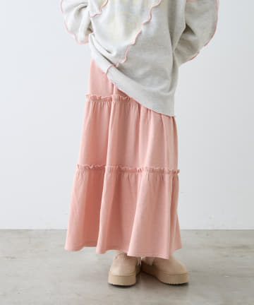 OUTLET(アウトレット) 【w closet】フリルティアードスカート