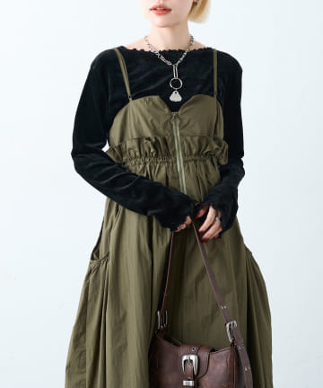OUTLET(アウトレット) 【w closet】ベロアシアーカットソー