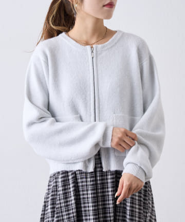 OUTLET(アウトレット) 【w closet】Wジップラメニットカーディガン