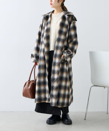 OUTLET(アウトレット) 【w closet】エコウールロングコート