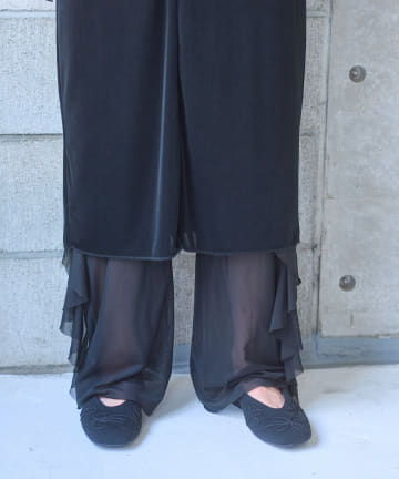 OUTLET(アウトレット) 【Pasterip】Raffle sheer pants