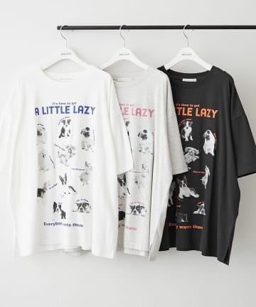 NICE CLAUP / OLIVE des OLIVE OUTLET(ナイスクラップ  / オリーブ デ オリーブ アウトレット) 【RMAF】犬いっぱいT