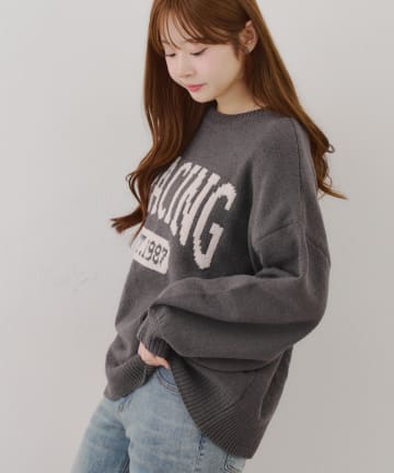 NICE CLAUP / OLIVE des OLIVE OUTLET(ナイスクラップ  / オリーブ デ オリーブ アウトレット) 【RMAF】マットモールロゴニットプルオーバー