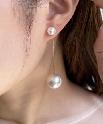 Lattice(ラティス) パールロングピアス