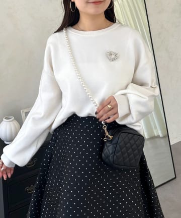 prose verse(プロズヴェール) バックジップスウェットライクニット