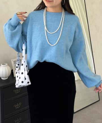 prose verse(プロズヴェール) バックジップスウェットライクニット