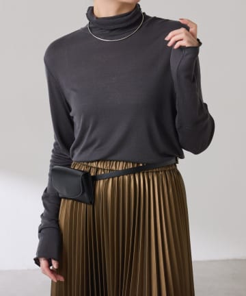 COLLAGE GALLARDAGALANTE(コラージュ ガリャルダガランテ) 【洗えるトップス】ウール混シアータートル