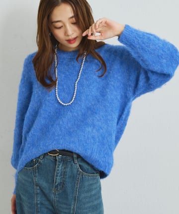 un dix cors(アンディコール) 《上品なムードに◎》ソフトシャギーW起毛プルオーバー