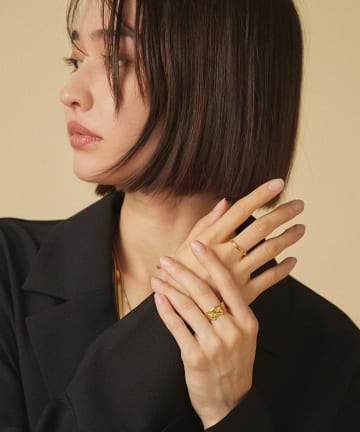 【nane】【2点セット】ニュアンスデザインリング