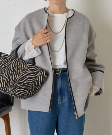 Jena　espace merveilleux(ジェナ　エスパスメルヴェイユ) 【体系カバー】テープラインコクーンコート