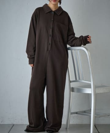 -goocy-(グーシー) 裏毛ルーズオールインワン