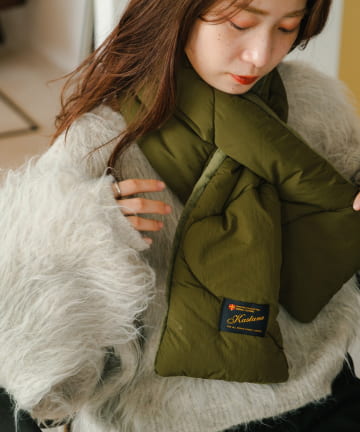 【5色展開/リバーシブル】キルティングパテッド マフラー