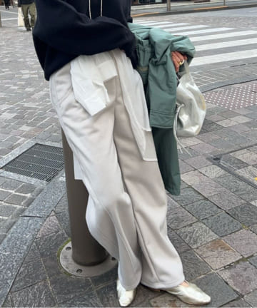OUTLET(アウトレット) 【SHENERY】イージーカーブパンツ