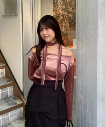 NICE CLAUP / OLIVE des OLIVE OUTLET(ナイスクラップ  / オリーブ デ オリーブ アウトレット) 【RMAF】ワンショルにもなっちゃうプルオーバー