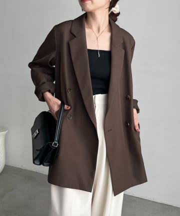 CAPRICIEUX LE'MAGE(カプリシュレマージュ) 【全骨格細見え◎】Wテーラージャケット