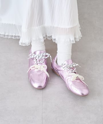 w closet(ダブルクローゼット) レースアップフラットスニーカー