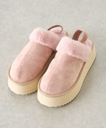 w closet(ダブルクローゼット) ファー厚底サンダル