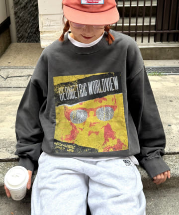 CIAOPANIC TYPY(チャオパニックティピー) 【ユニセックス】SUITCH RECORDビックシルエット加工スウェット