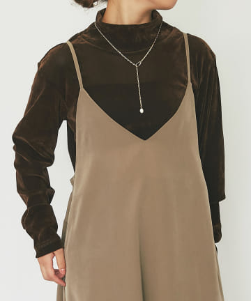 OUTLET(アウトレット) 【un dix cors】チュールフロッキーハイネックカットソー