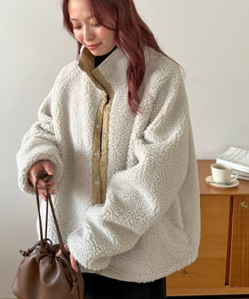 DISCOAT(ディスコート) 【2WAY仕様/軽量/ユニセックス】ボアリバーシブルブルゾン