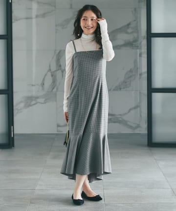 OUTLET(アウトレット) 【La boutique BonBon】チェックマーメイドキャミワンピース