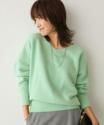 OUTLET(アウトレット) 【RIVE DROITE】ヘアリーラグランVネックニット