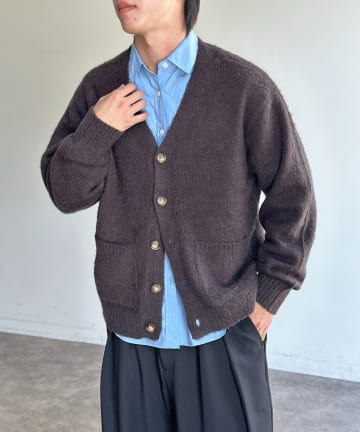 CPCM(シーピーシーエム) モヘア混シャギーカーディガン