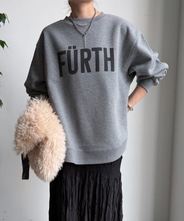 DOUDOU(ドゥドゥ) 【WEB限定】裏起毛ヘムラインロゴトップス