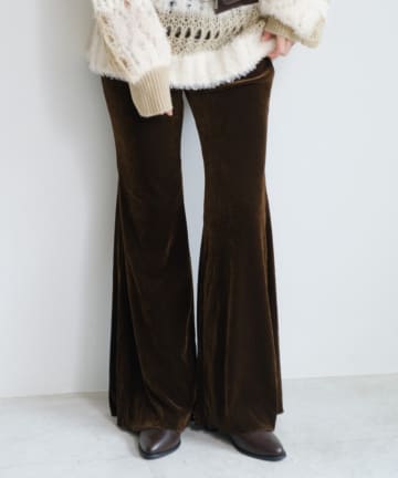 Kastane(カスタネ) 【低身長サイズ/2サイズ展開】ベロアチュールパンツ