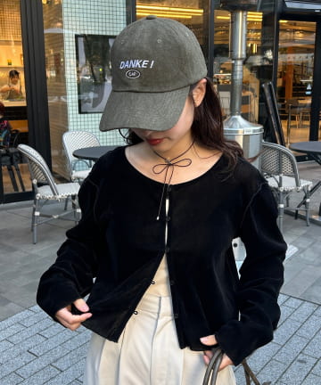 Kastane(カスタネ) 【前後2WAY/4色展開】ベロアチュール2WAYカーディガン