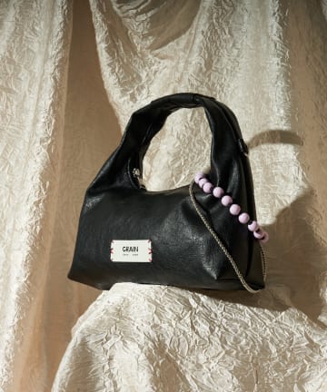 CIAOPANIC(チャオパニック) 【GRAIN/グレイン】ビーズチャーム付き2wayハンドバッグ