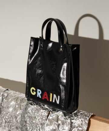 CIAOPANIC(チャオパニック) WEB限定【GRAIN/グレイン】ワッペンロゴフェイクレザートートバッグ