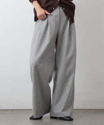 【セットアップ対応】ネップワイドパンツ