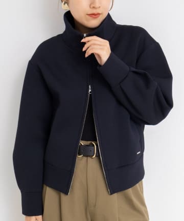 NOLLEY'S(ノーリーズ) 《セットアップ対応》ウォッシャブルエアボールスタンドジップブルゾン